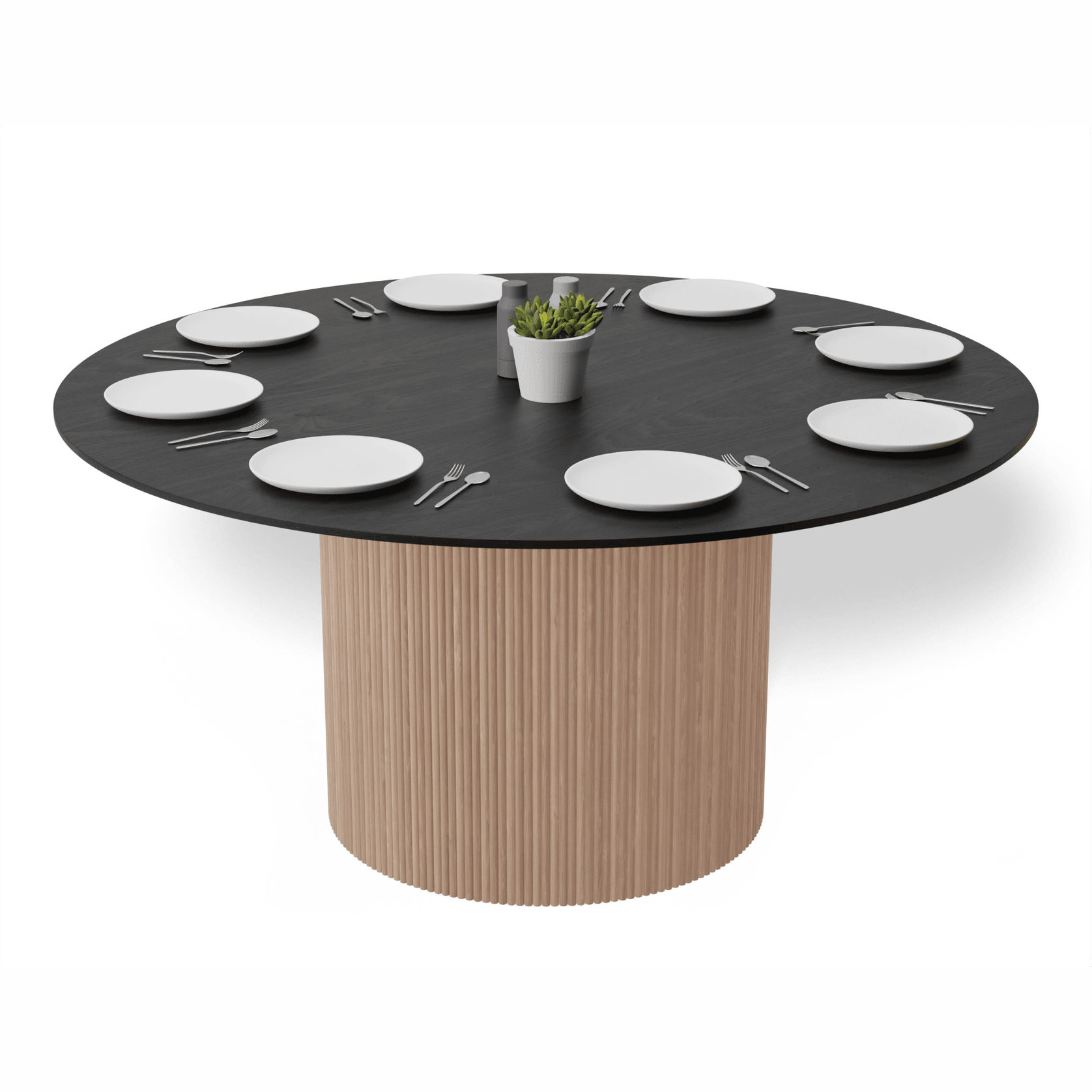 Poppy table - Natural Base Black Top gallery detail image
