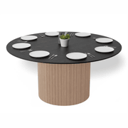 Poppy table - Natural Base Black Top gallery detail image