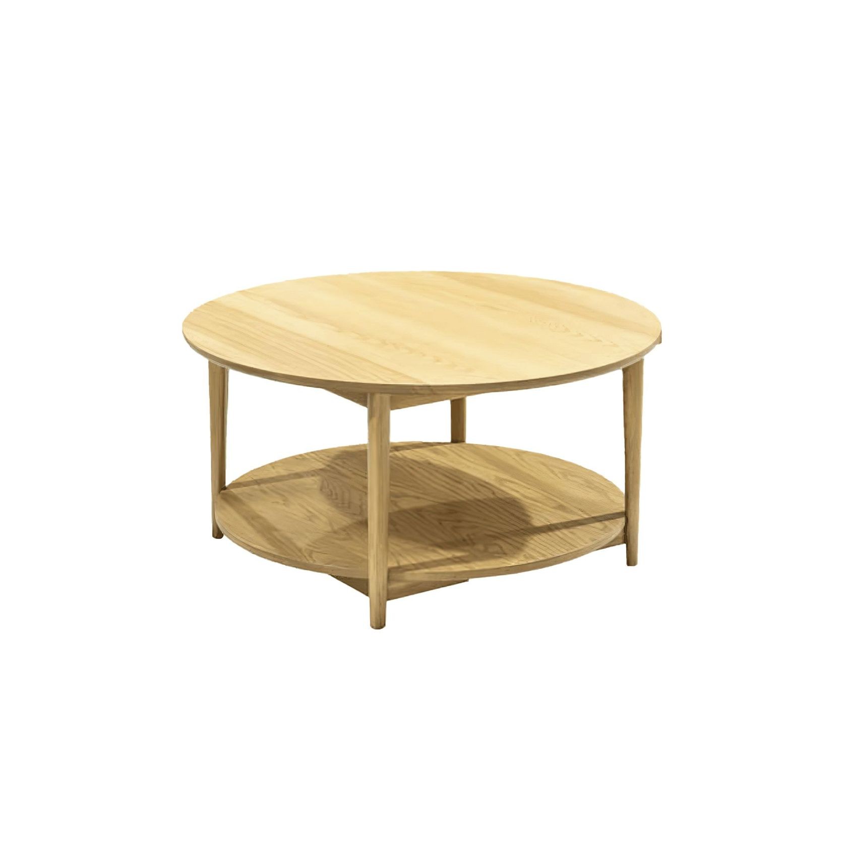 Finn 900 Round Coffee Table - with Shelf gallery detail image