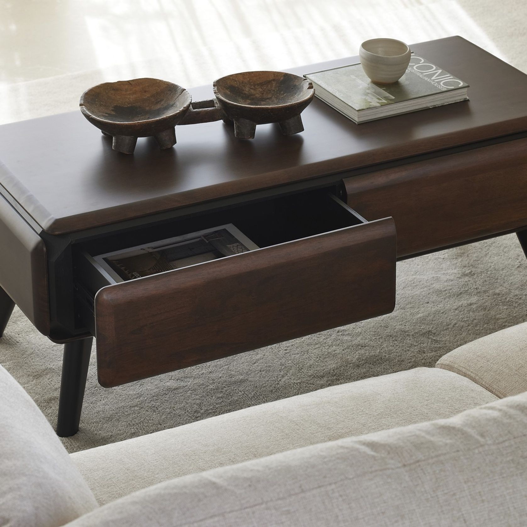Casa Hardwood Coffee Table | Arabica Walnut gallery detail image