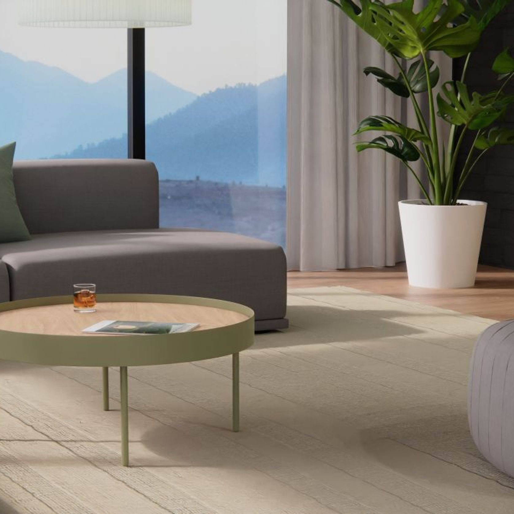 Tao Table - Large - Dusty Green gallery detail image