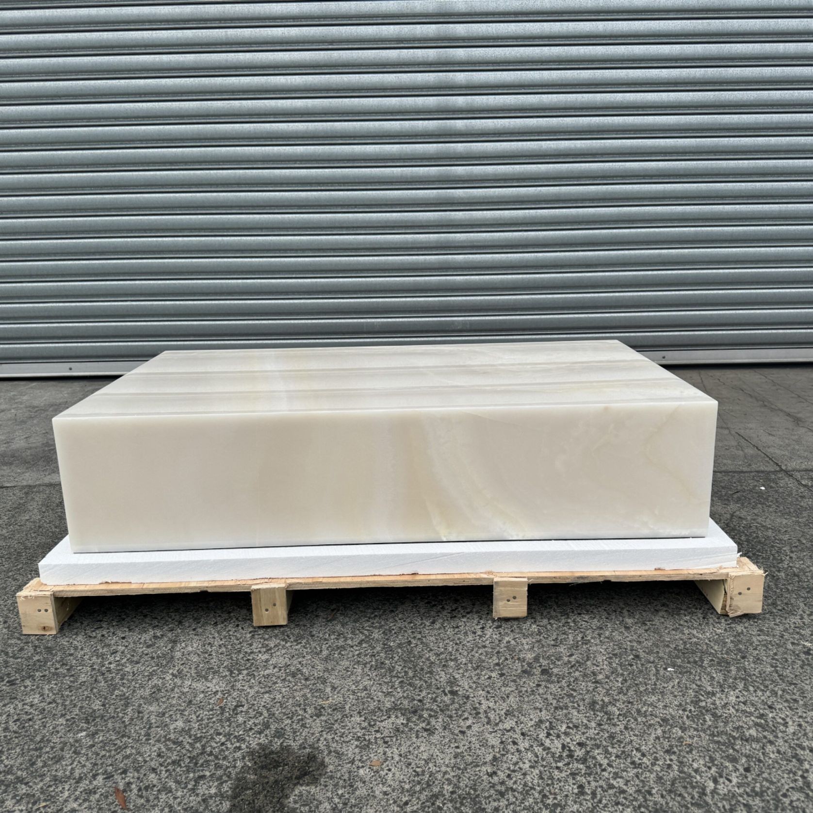 Block Coffee Table/White Onyx-Large | Natural Stone Co. gallery detail image