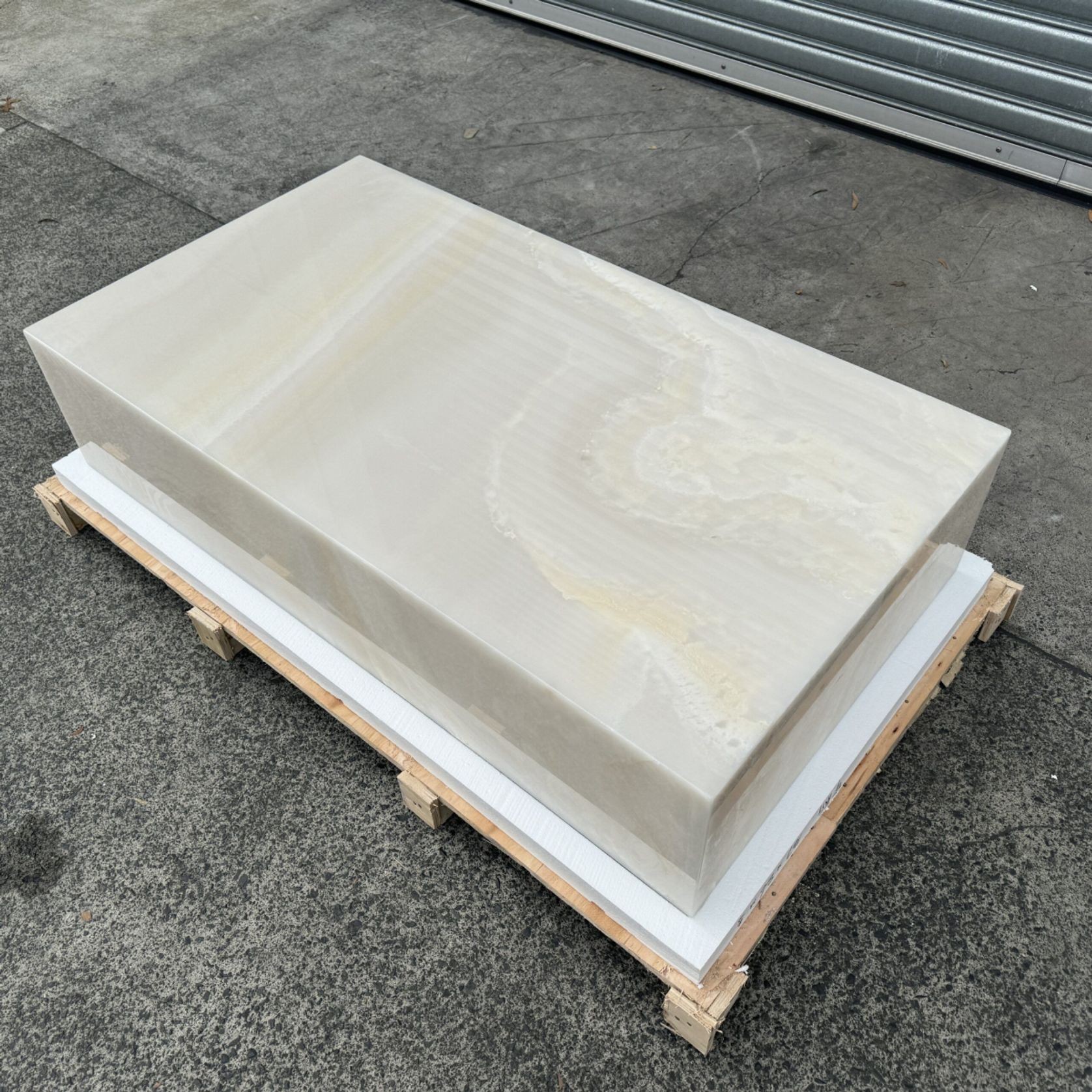 Block Coffee Table/White Onyx-Large | Natural Stone Co. gallery detail image