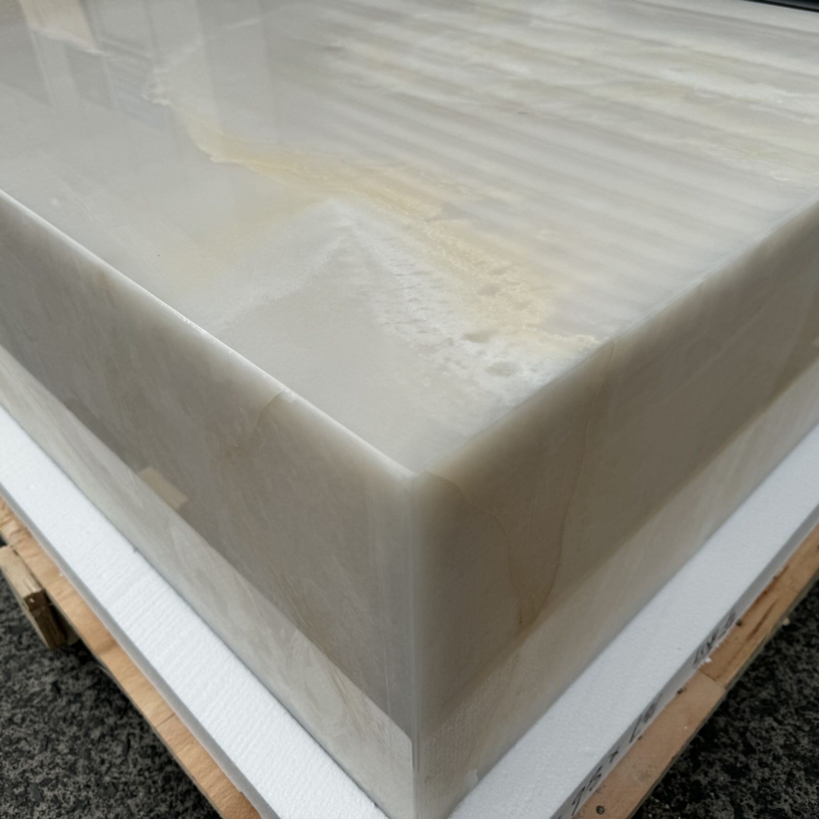 Block Coffee Table/White Onyx-Large | Natural Stone Co. gallery detail image