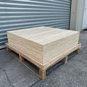Square Coffee Table-Vein Cut Travertine | Natural Stone Co. gallery detail image