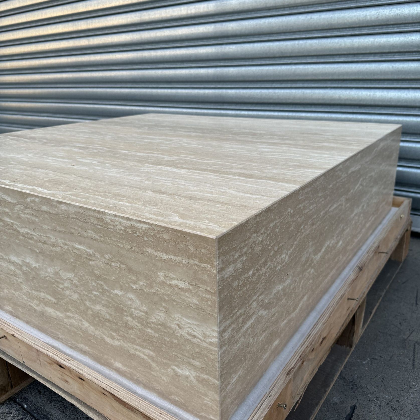 Square Coffee Table-Vein Cut Travertine | Natural Stone Co. gallery detail image