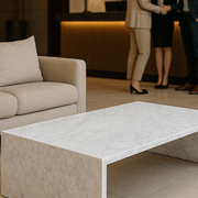 Waterfall Coffee Table - Carrara Marble | Natural Stone Co. gallery detail image