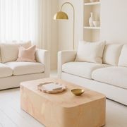 Crescent Corner Coffee Table - Pearl Pink Blush Marble | Natural Stone Co. gallery detail image