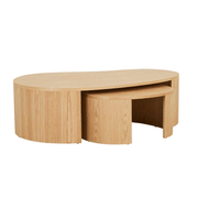 Oberon Curve Nest of 2 Coffee Tables gallery detail image