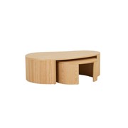 Oberon Curve Nest of 2 Coffee Tables gallery detail image