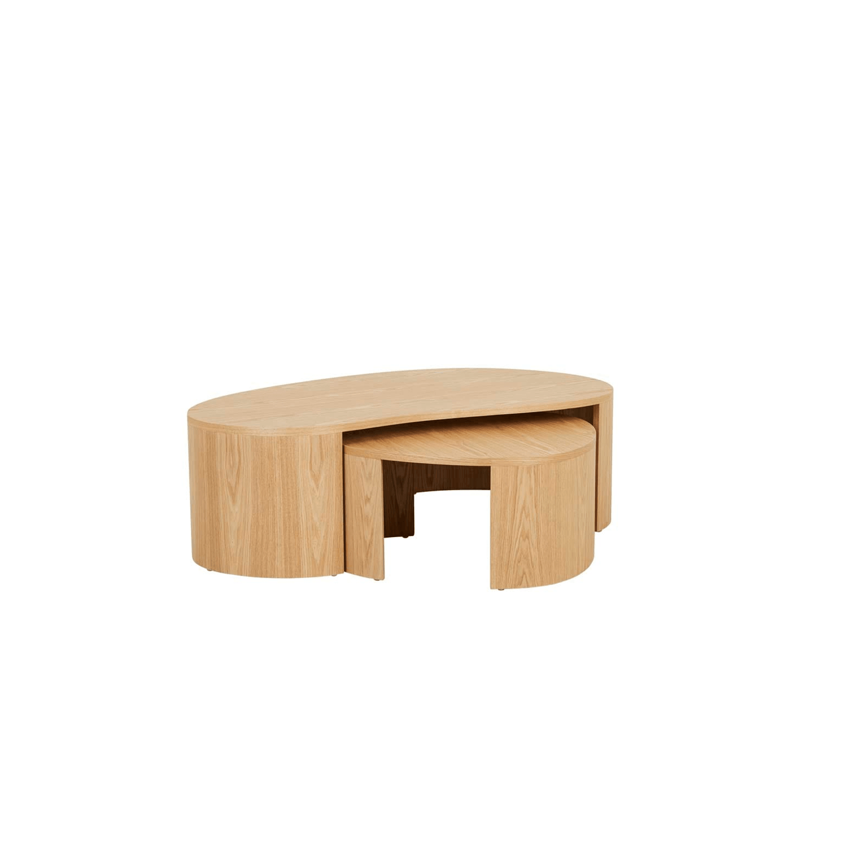 Oberon Curve Nest of 2 Coffee Tables gallery detail image