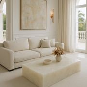 Block Coffee Table/White Onyx-Large | Natural Stone Co. gallery detail image