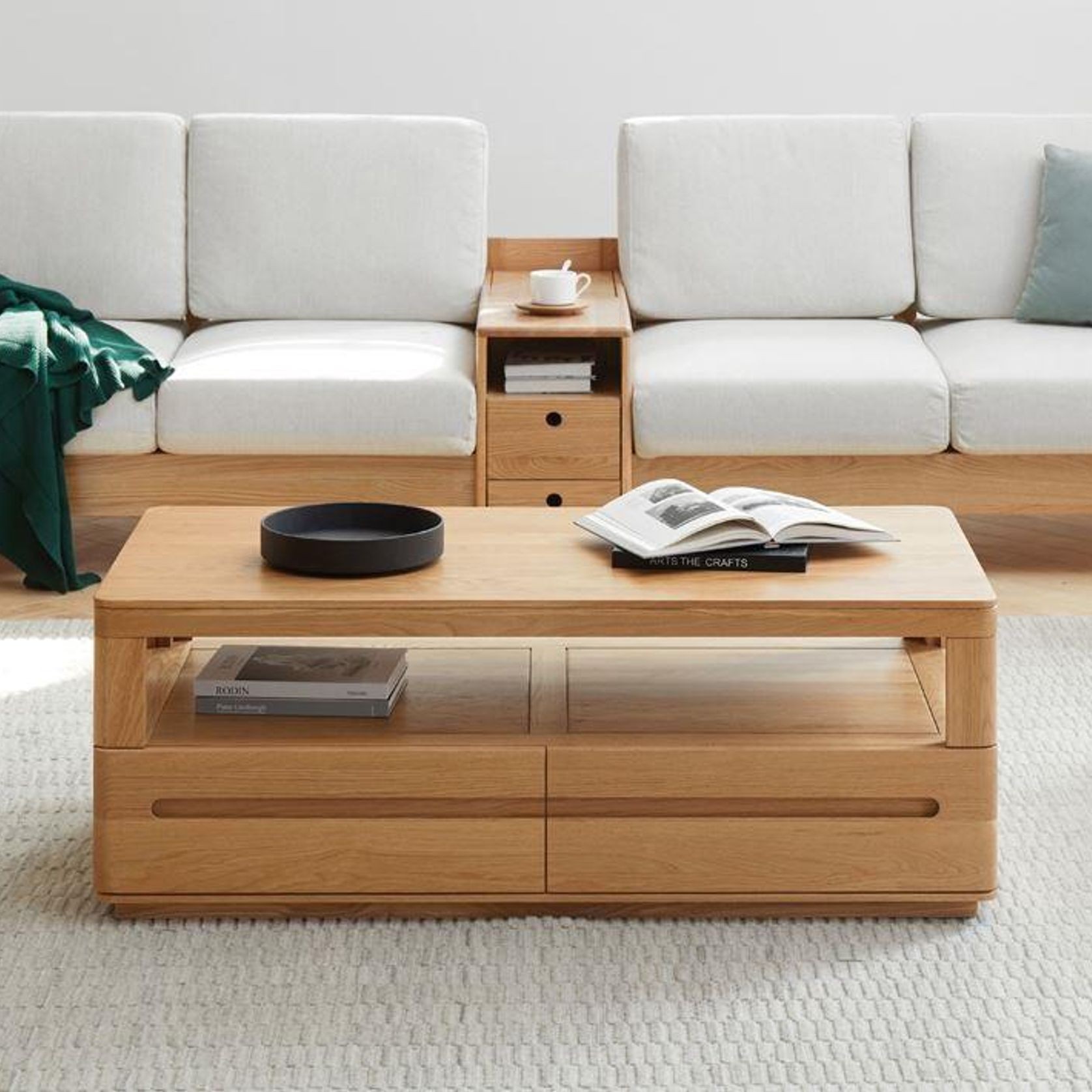 Manchester Natural Solid Oak Coffee Table gallery detail image