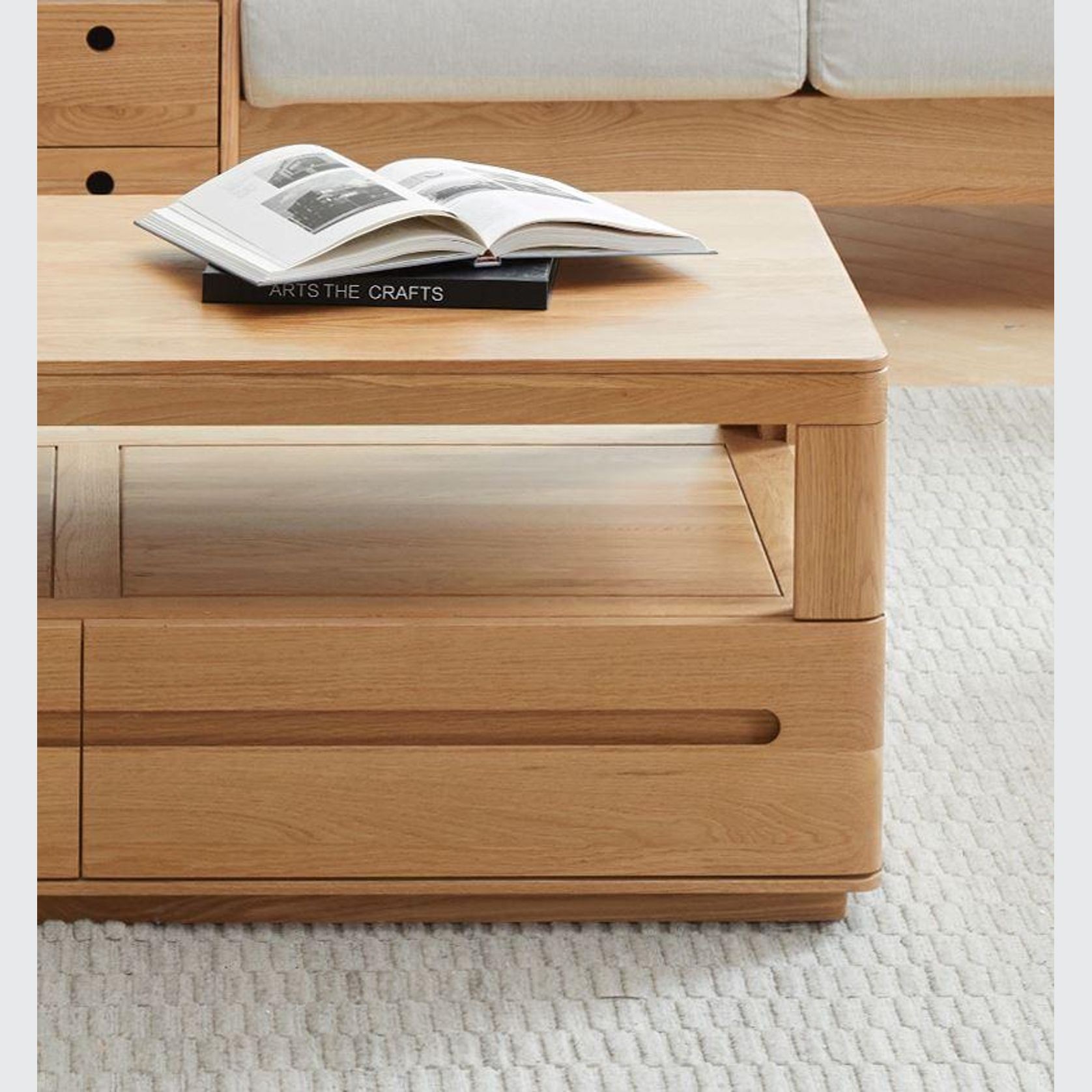 Manchester Natural Solid Oak Coffee Table gallery detail image