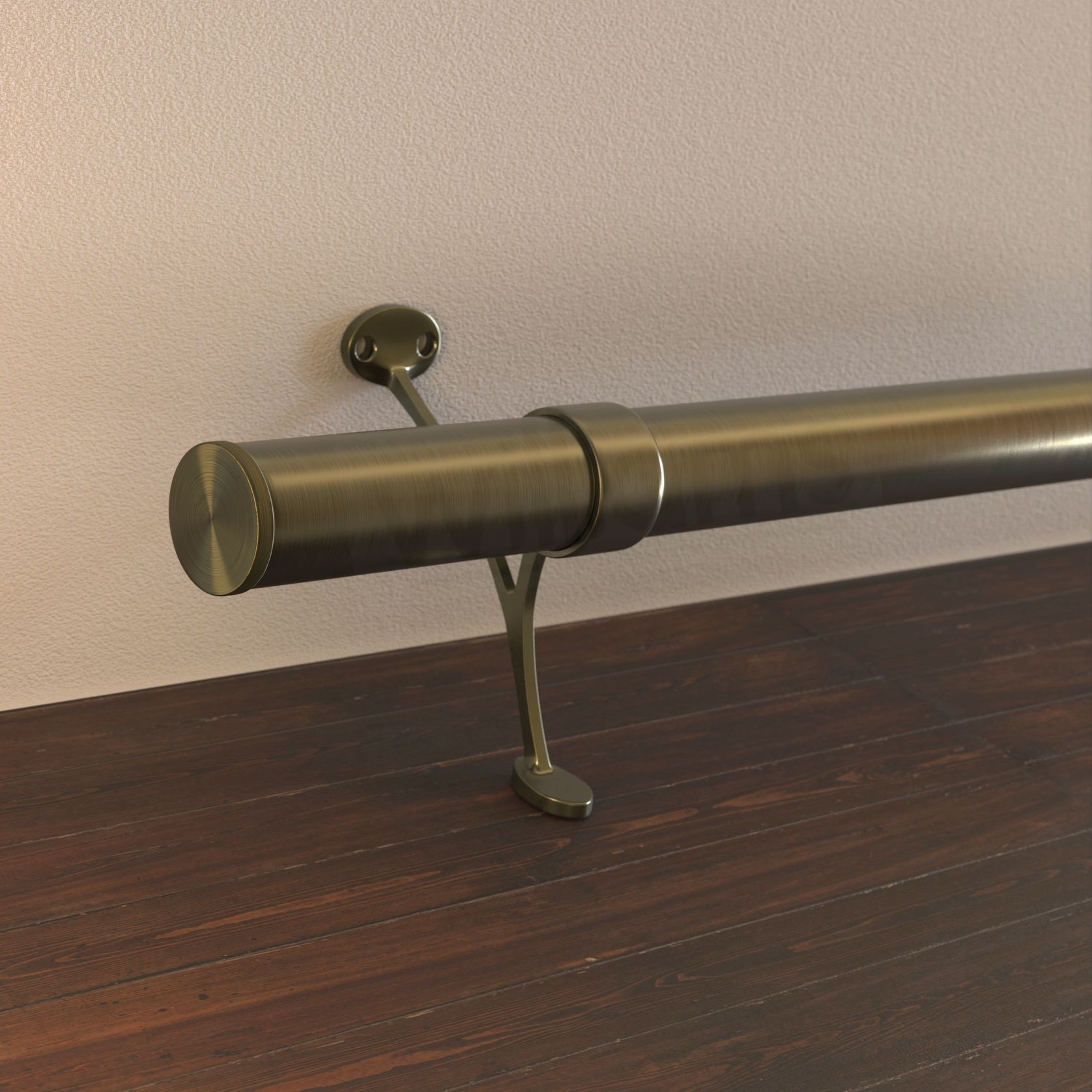 Premium Bar Foot Rail Kit | Flush End Cap gallery detail image