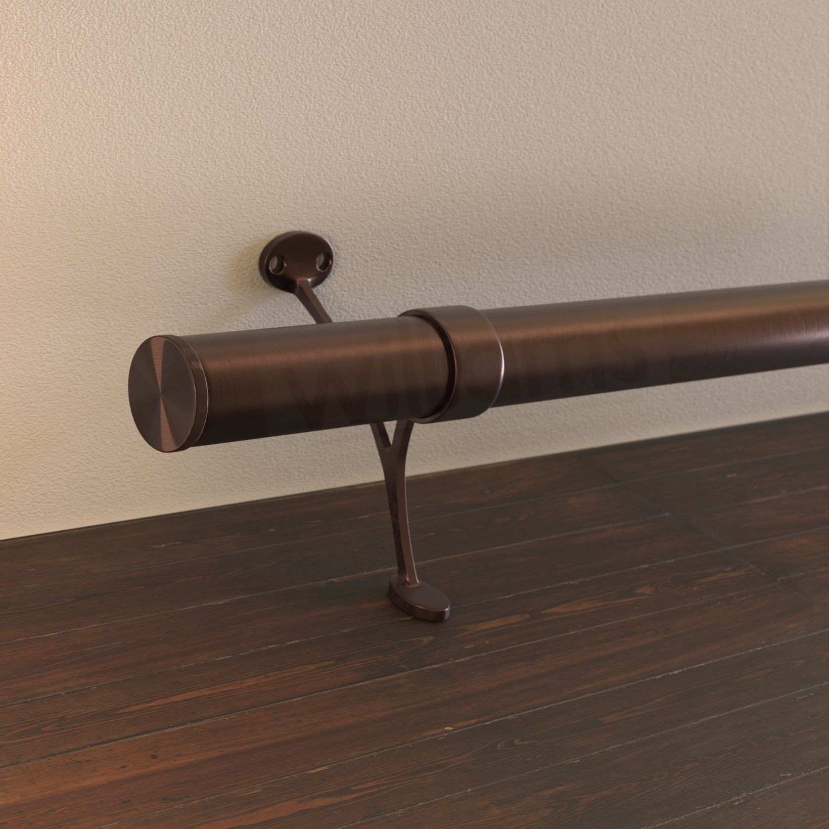 Premium Bar Foot Rail Kit | Flush End Cap gallery detail image