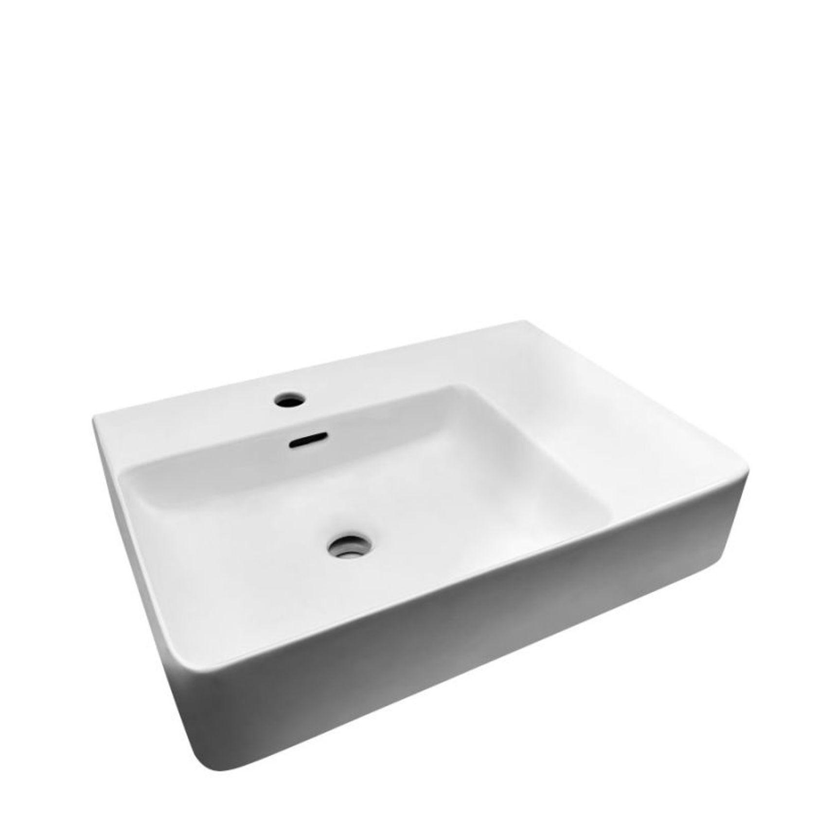 Glide Care Wall Hung Ceramic Basing Left Hand Bowl gallery detail image