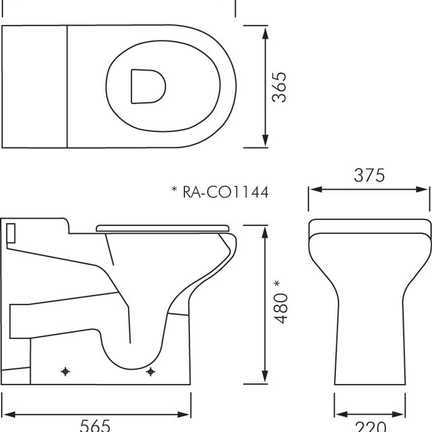 RAK Compact Accessible Wall Faced Toilet Pan gallery detail image