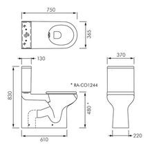 RAK Compact Accessible Wall Faced Toilet Suite gallery detail image