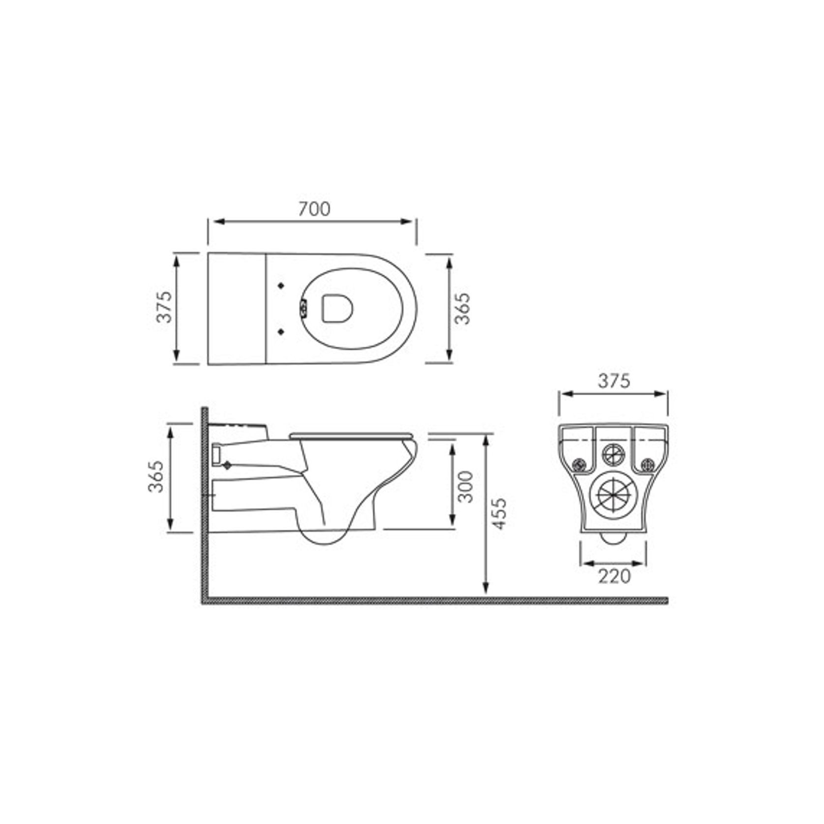 RAK Compact Accessible Wall Hung Toilet Pan gallery detail image