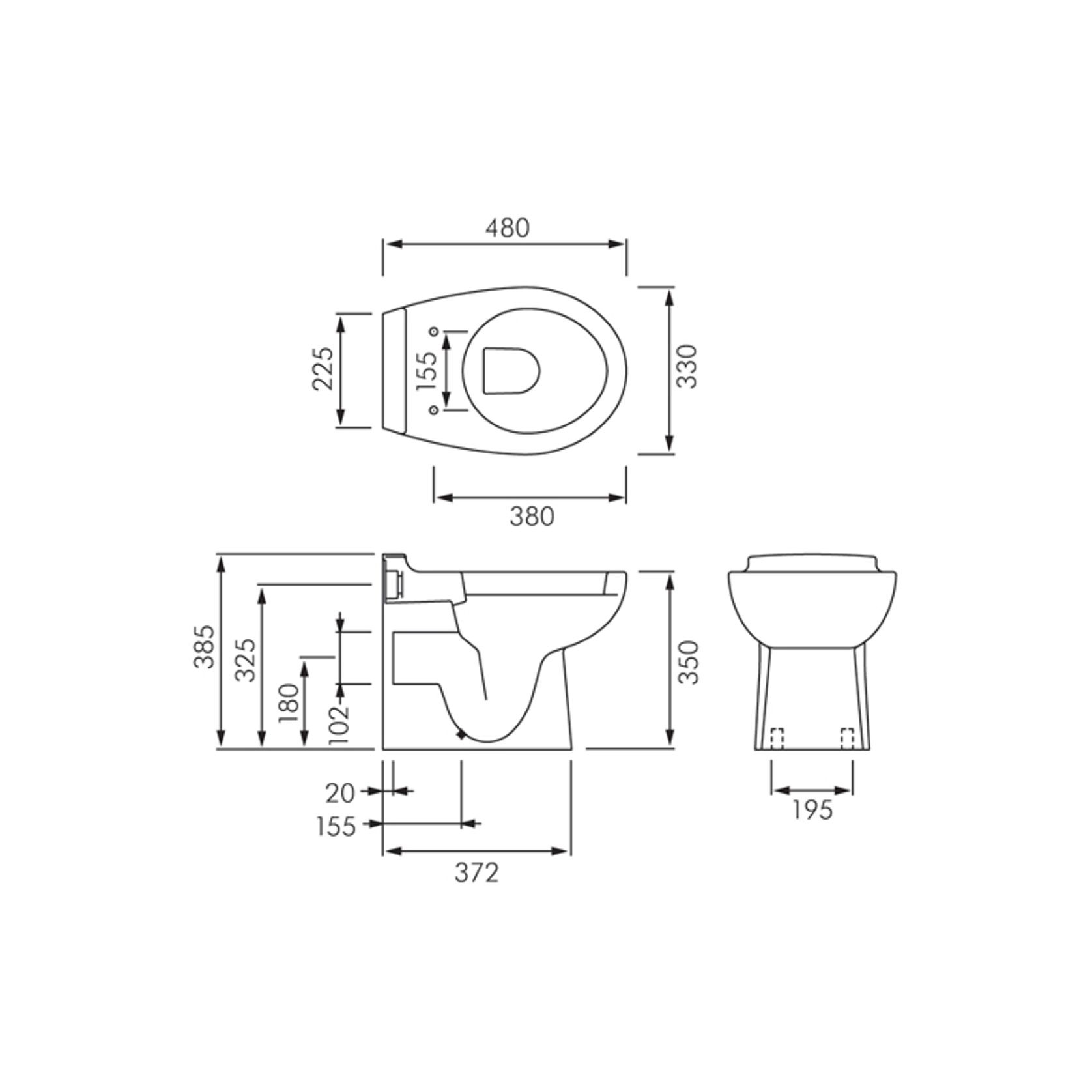 RAK Junior Wall Faced Toilet Pan gallery detail image