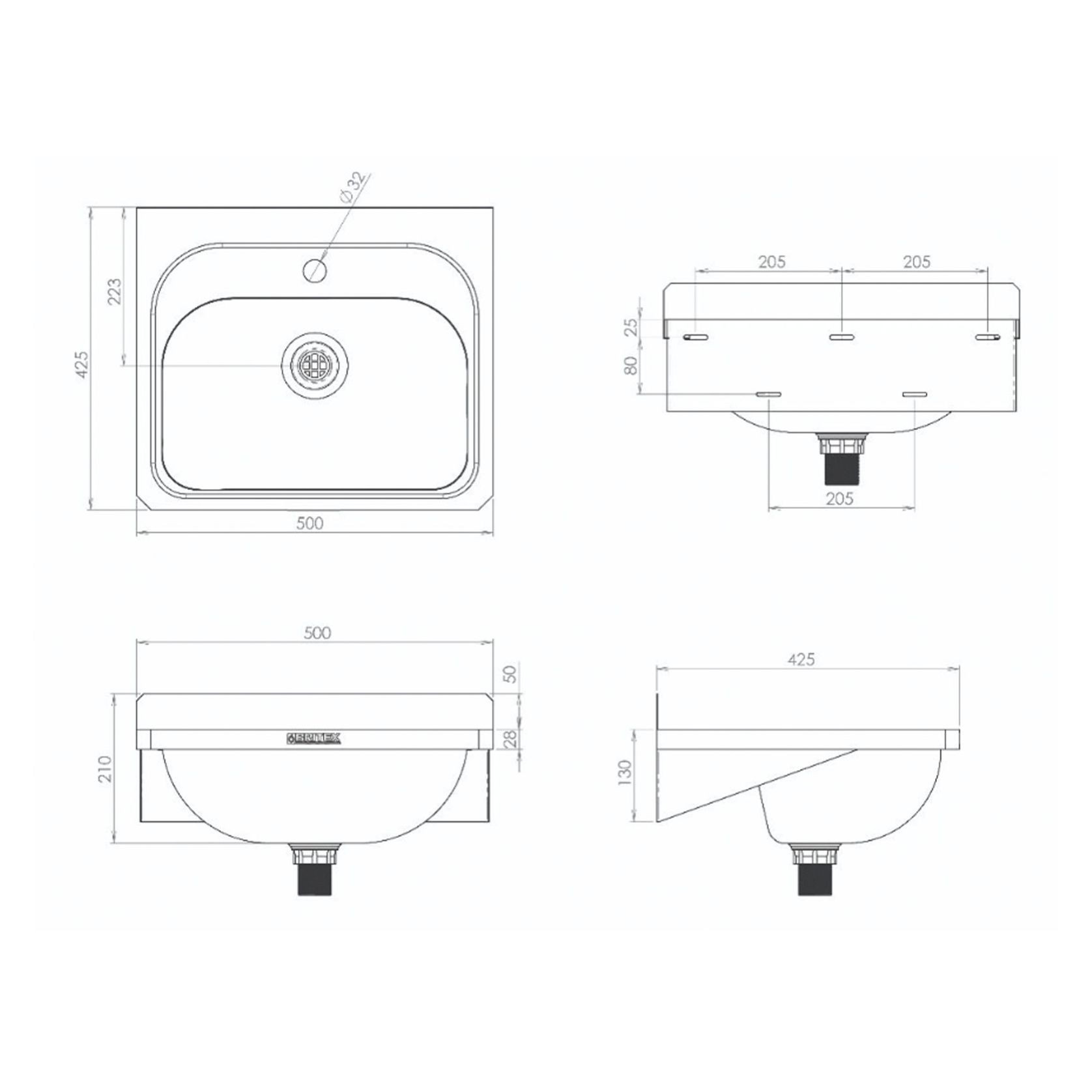 Britex Commercial Hand Wash Basin HBS gallery detail image