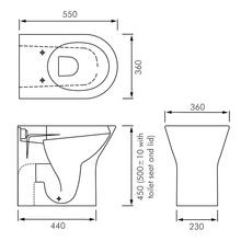 RAK Resort Rimless Comfort Height Wall Faced Toilet Pan gallery detail image