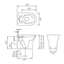 Resort Rimless Wall Faced Vandal Resistant Toilet Pan gallery detail image