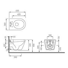 RAK Resort Wall Hung Vandal Resistant Toilet Pan gallery detail image