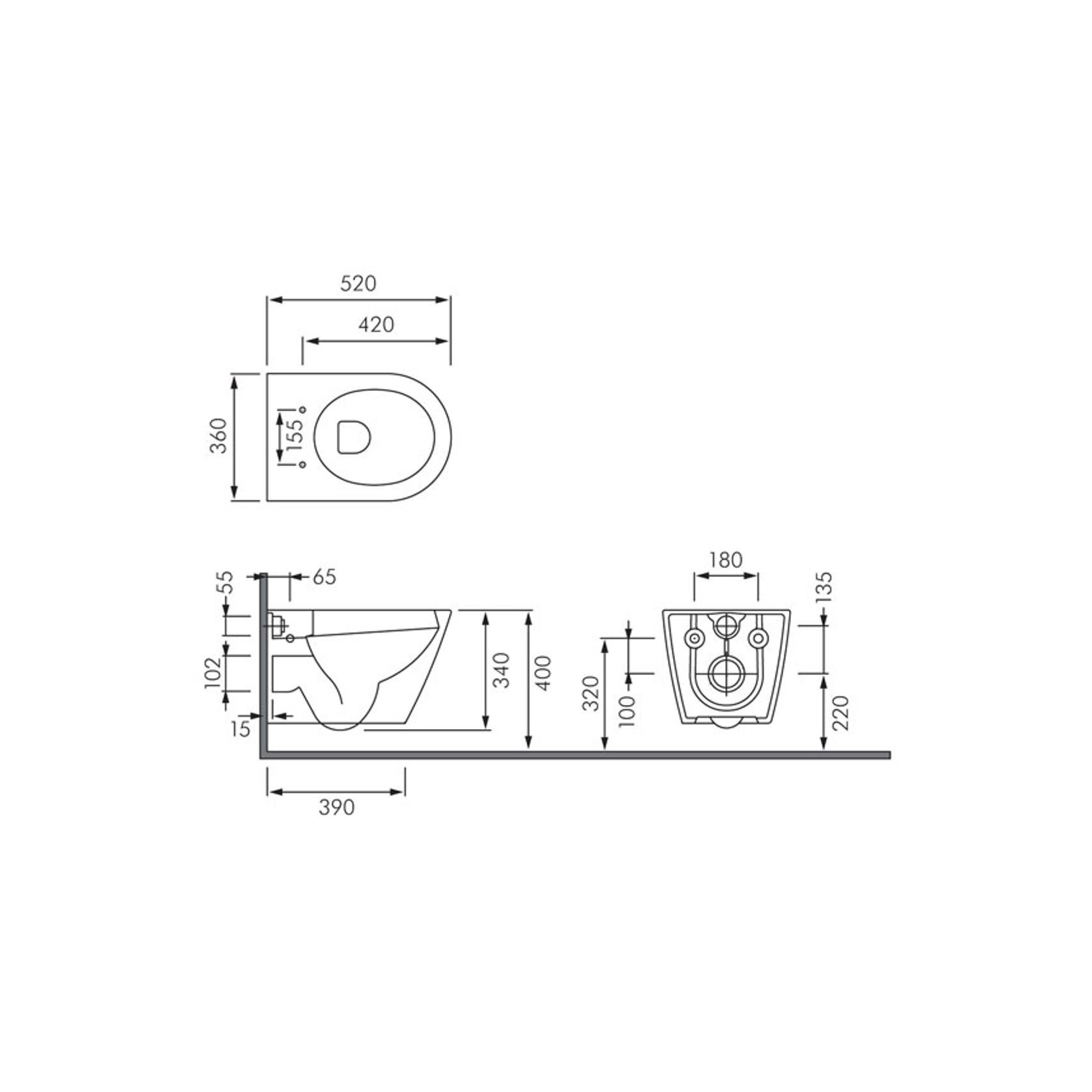 RAK Resort Wall Hung Vandal Resistant Toilet Pan gallery detail image