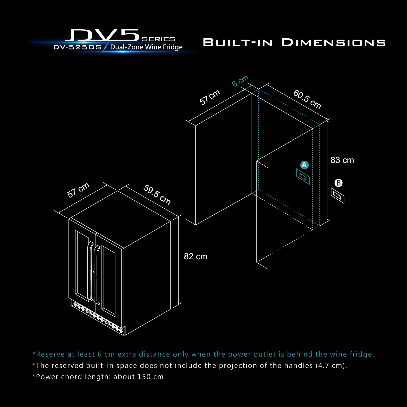 40 Bottle Dual-Zone Stainless Steel Wine Fridge gallery detail image