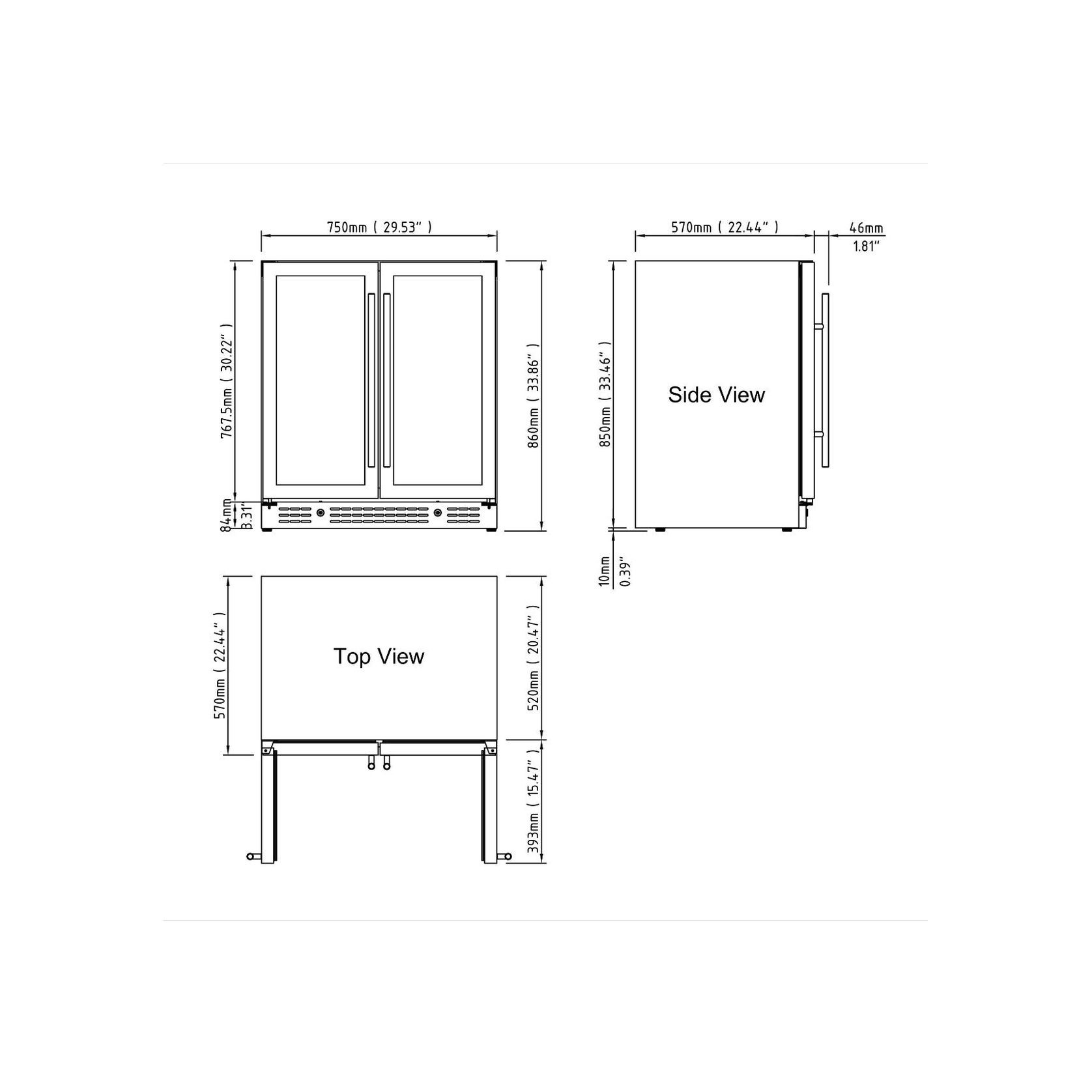 750mm Wide Under Bench Dual Zone gallery detail image