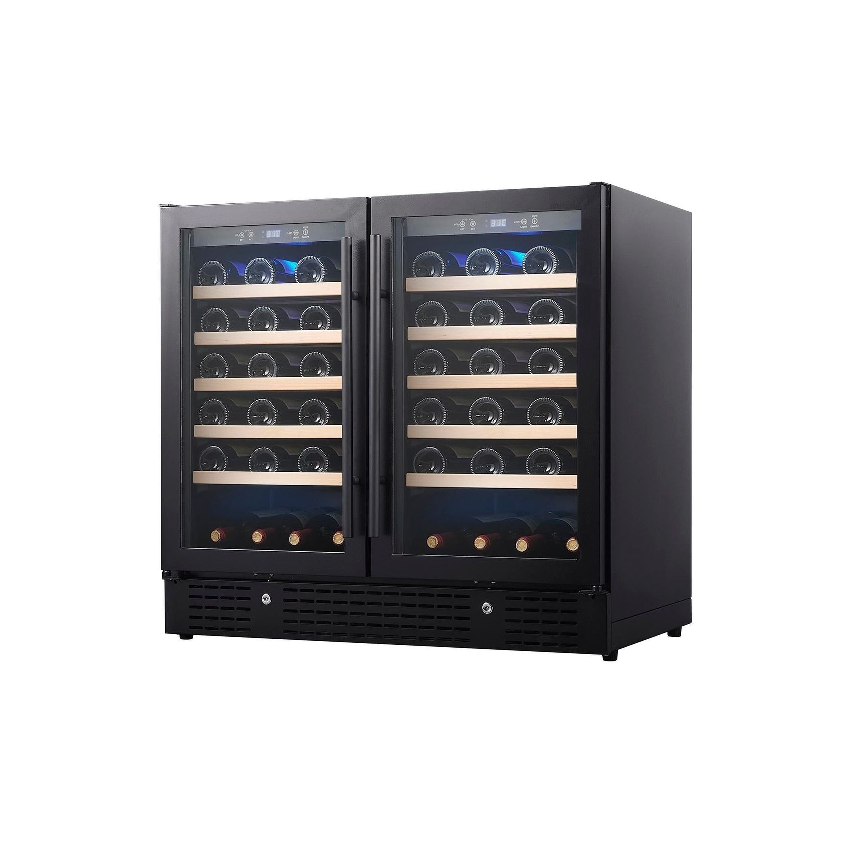 900mm Wide Under Bench Dual Zone Wine Fridge gallery detail image