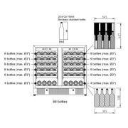 900mm Wide Under Bench Dual Zone Wine Fridge gallery detail image