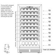 1200mm Height Upright LOW-E Glass Door Single Zone gallery detail image