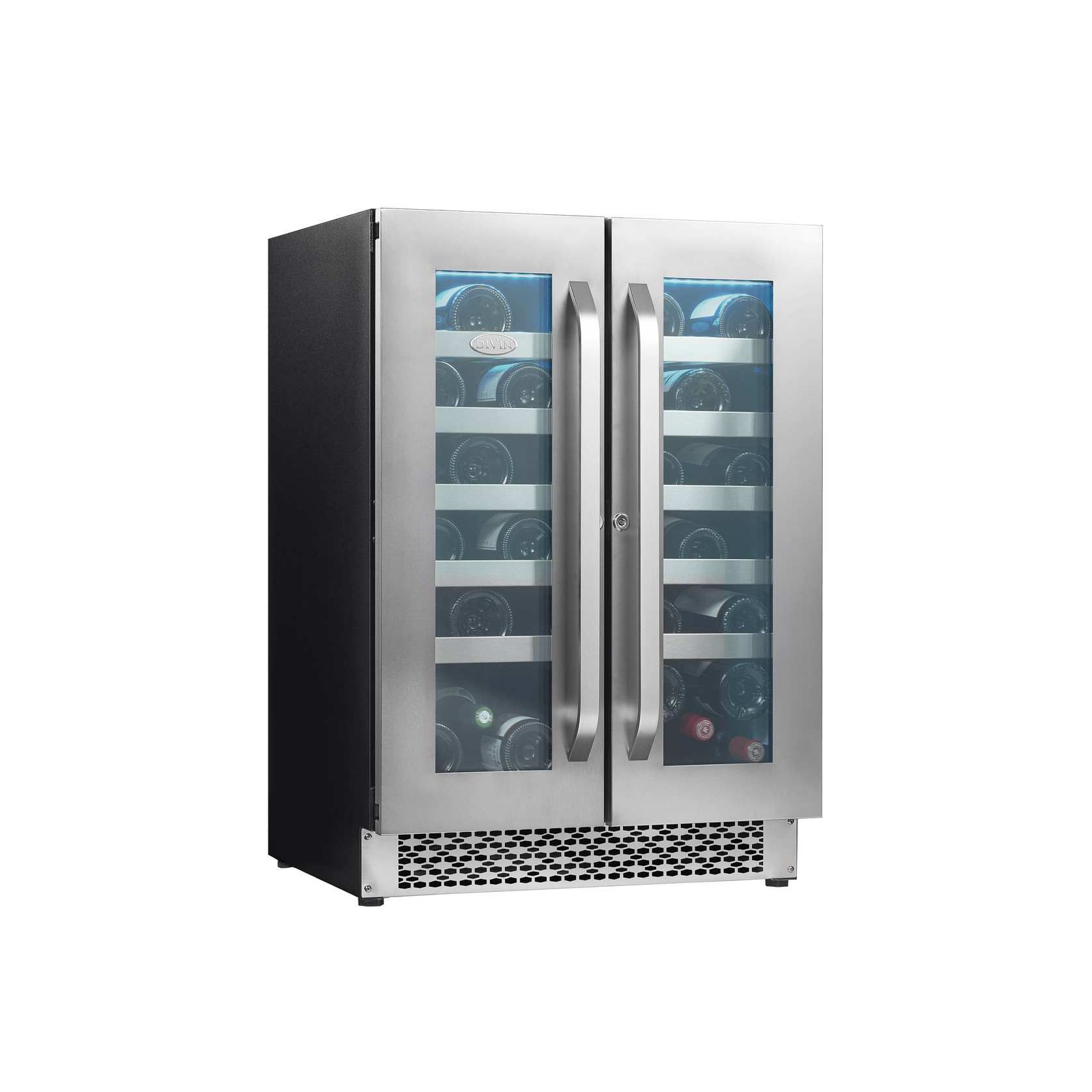 40 Bottle Dual-Zone Stainless Steel Wine Fridge gallery detail image