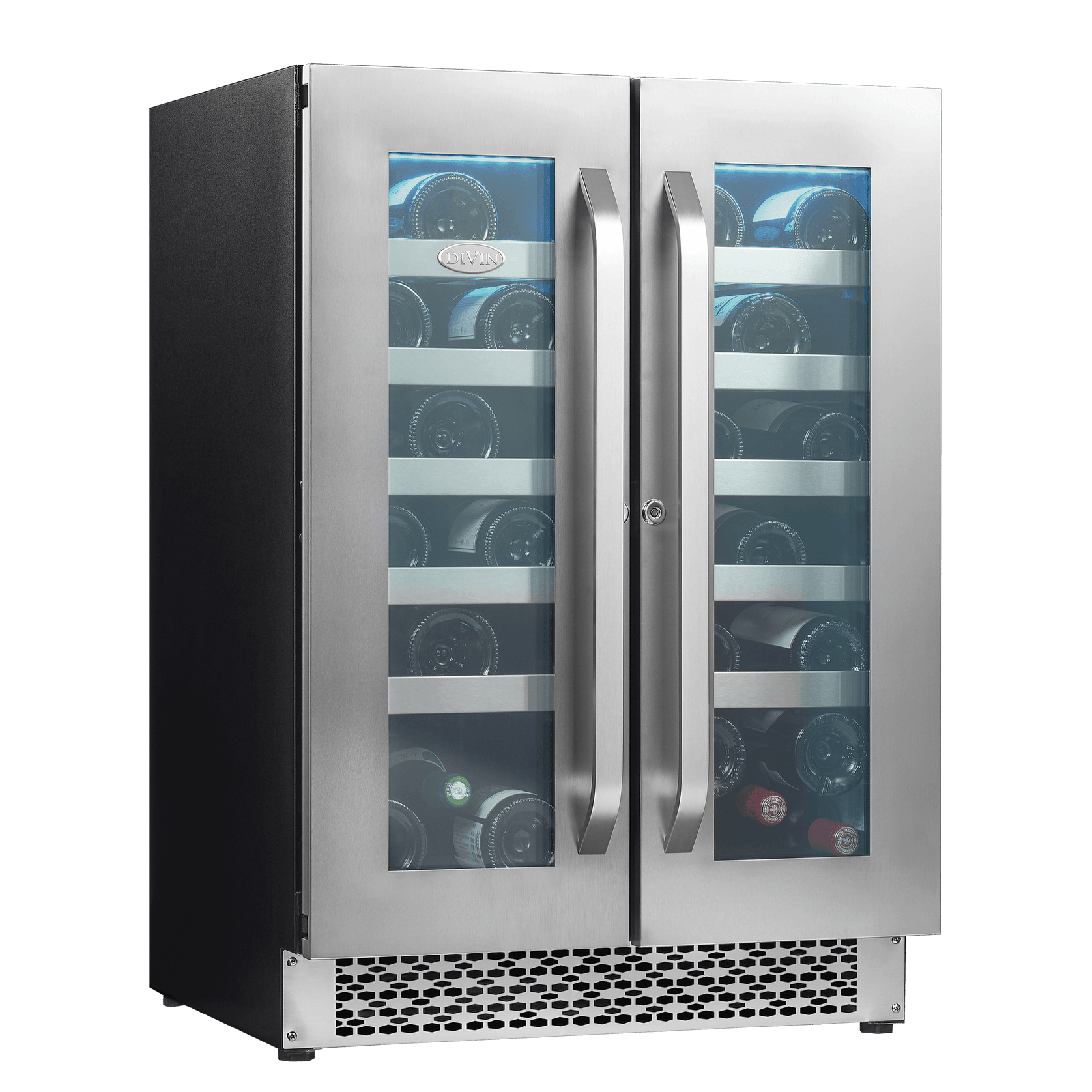 40 Bottle Dual-Zone Stainless Steel Wine Fridge gallery detail image