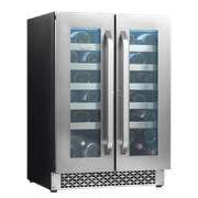 40 Bottle Dual-Zone Stainless Steel Wine Fridge gallery detail image