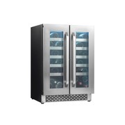 40 Bottle Dual-Zone Stainless Steel Wine Fridge gallery detail image
