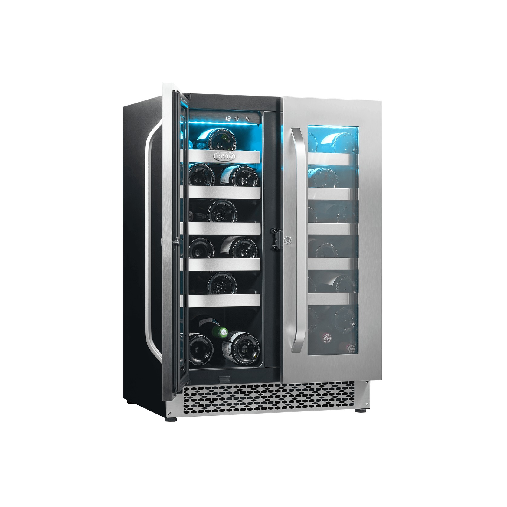 40 Bottle Dual-Zone Stainless Steel Wine Fridge gallery detail image