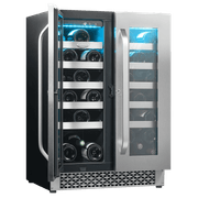 40 Bottle Dual-Zone Stainless Steel Wine Fridge gallery detail image