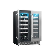 40 Bottle Dual-Zone Stainless Steel Wine Fridge gallery detail image