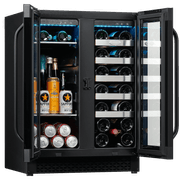 Glass Double-Door Dual-Zone Beverage and Wine Fridge gallery detail image