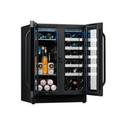 Glass Double-Door Dual-Zone Beverage and Wine Fridge gallery detail image