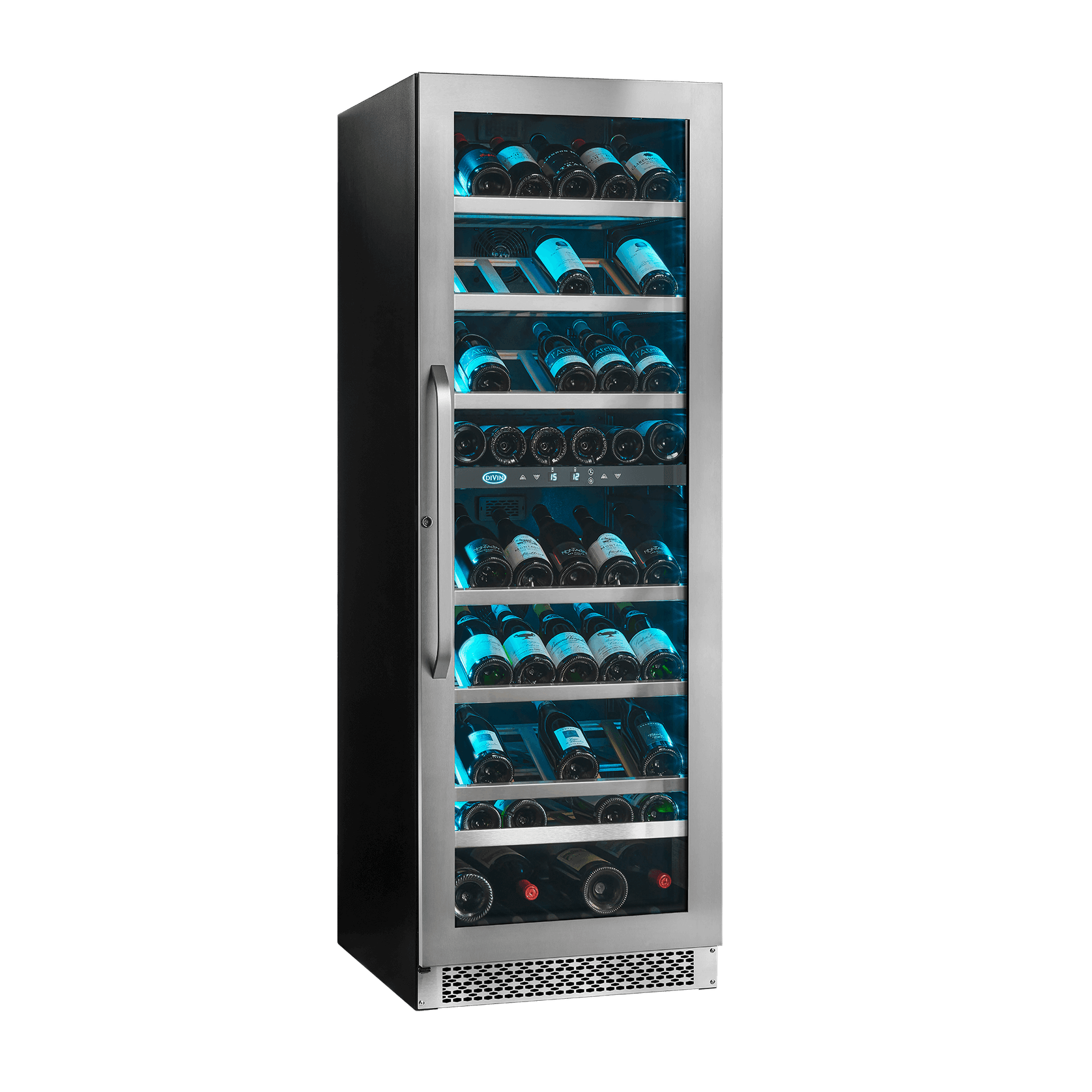 130-166 Bottle Dual-Zone Stainless Steel Wine Fridge gallery detail image