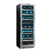 130-166 Bottle Dual-Zone Stainless Steel Wine Fridge gallery detail image