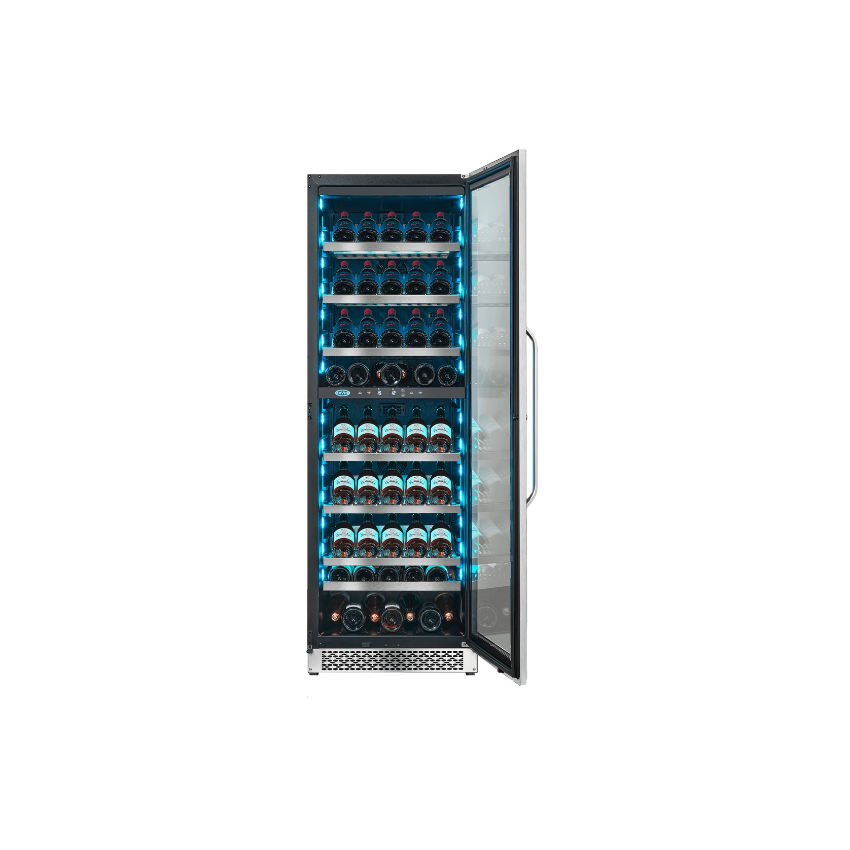 130-166 Bottle Dual-Zone Stainless Steel Wine Fridge gallery detail image