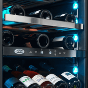 130-166 Bottle Dual-Zone Stainless Steel Wine Fridge gallery detail image