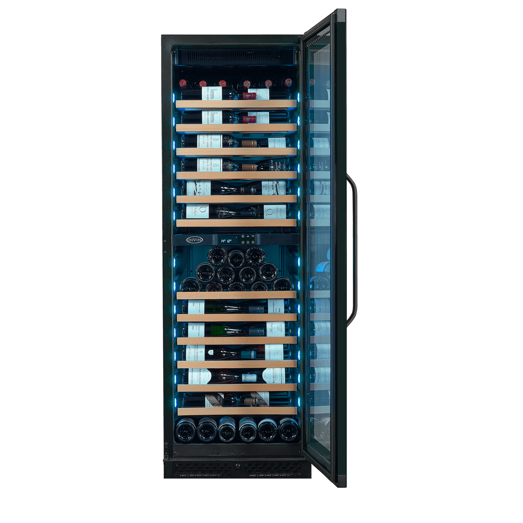 105-114 Bottle Dual-Zone Jet Black Wine Fridge gallery detail image