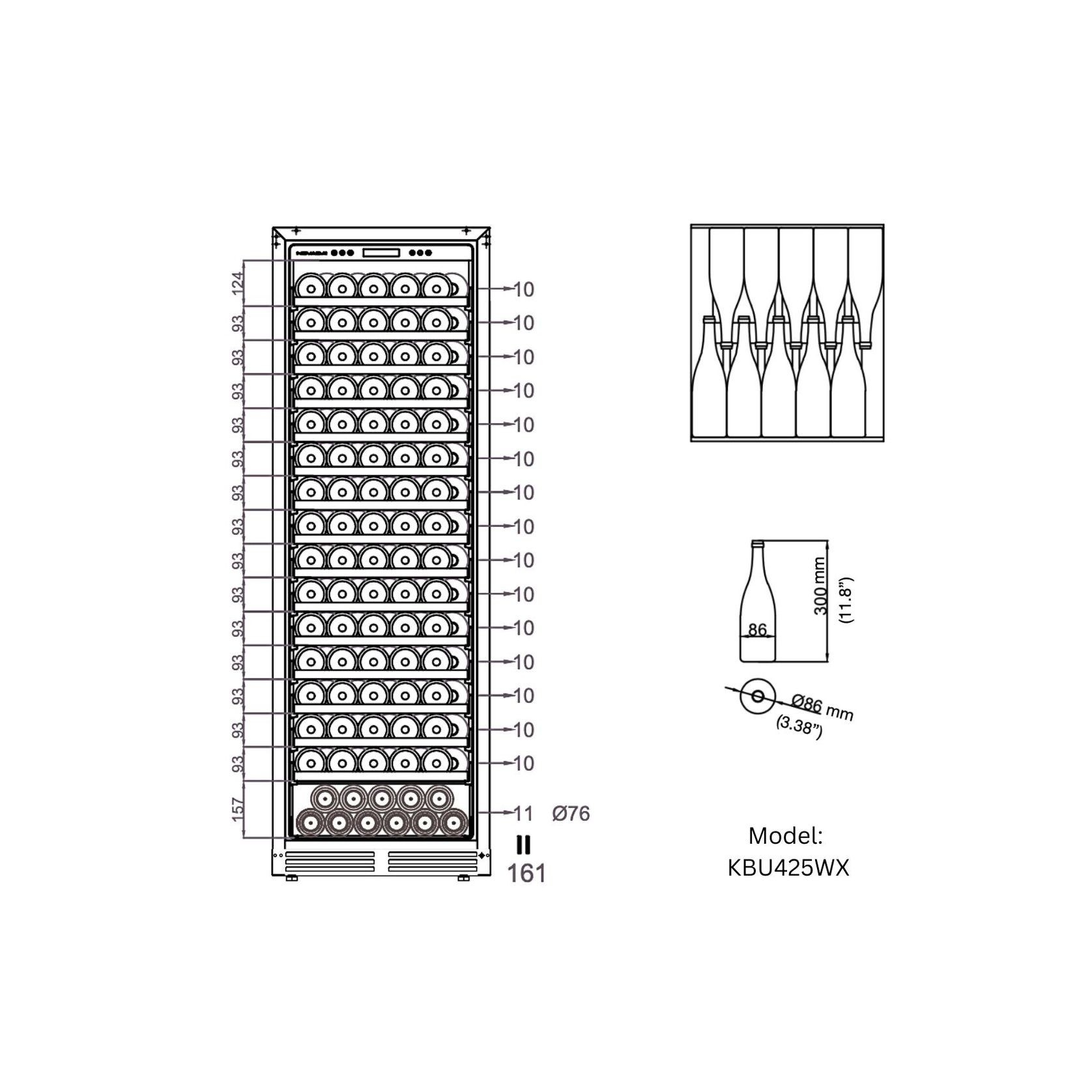 1800mm Height Upright Low-E Glass Door Single Zone gallery detail image